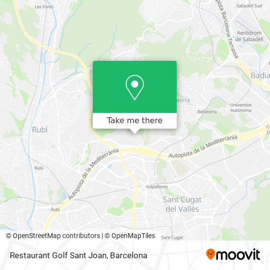 mapa Restaurant Golf Sant Joan