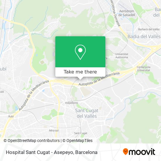 Hospital Sant Cugat - Asepeyo map