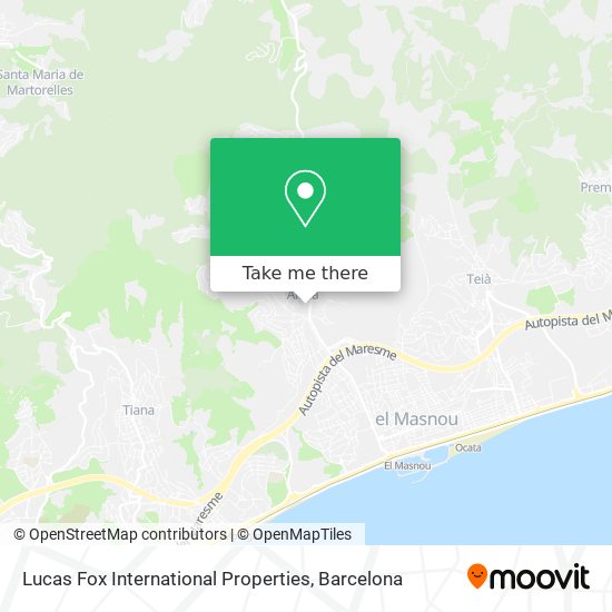 mapa Lucas Fox International Properties