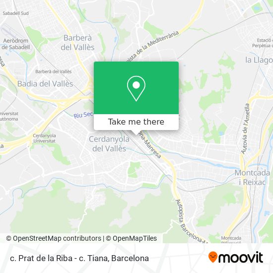 c. Prat de la Riba - c. Tiana map
