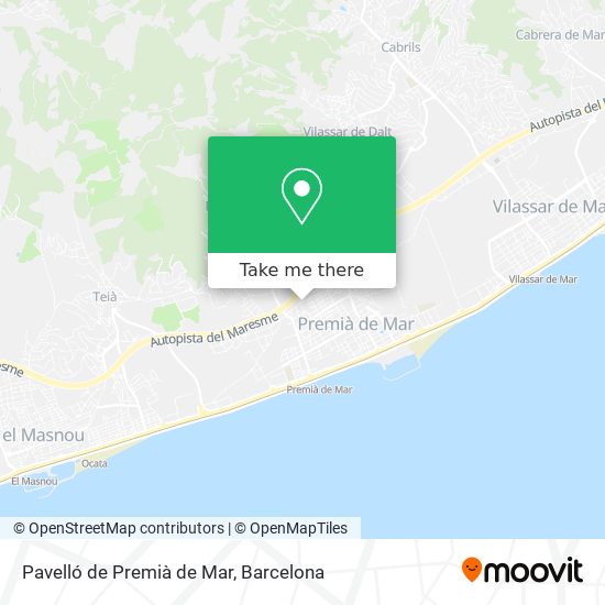 mapa Pavelló de Premià de Mar