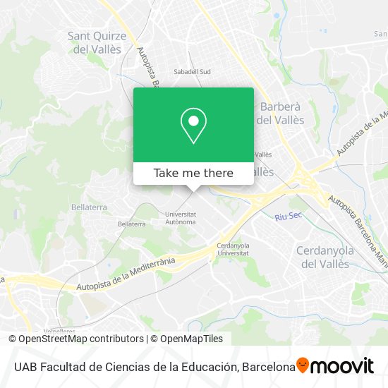 UAB Facultad de Ciencias de la Educación map