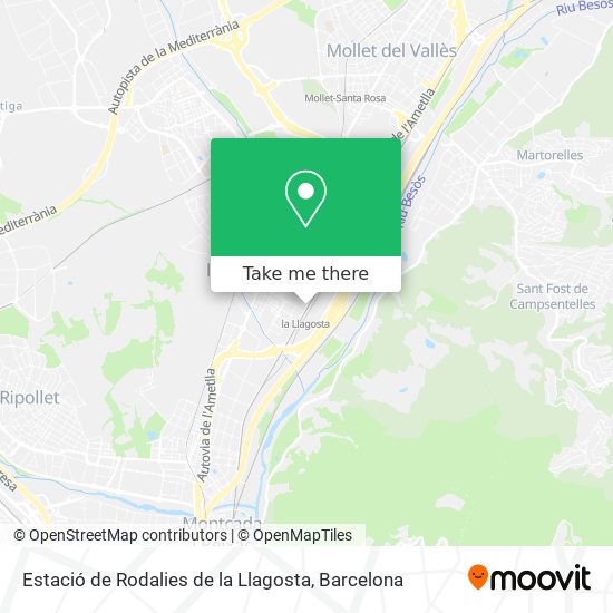 Estació de Rodalies de la Llagosta map