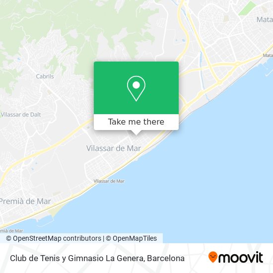 mapa Club de Tenis y Gimnasio La Genera