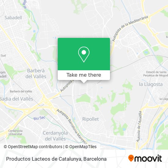 Productos Lacteos de Catalunya map