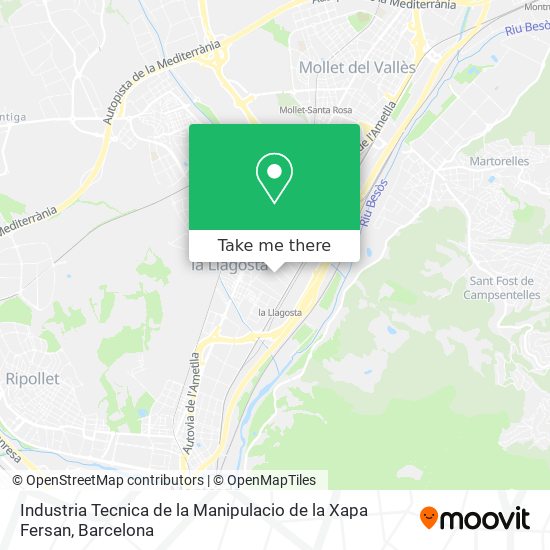 Industria Tecnica de la Manipulacio de la Xapa Fersan map