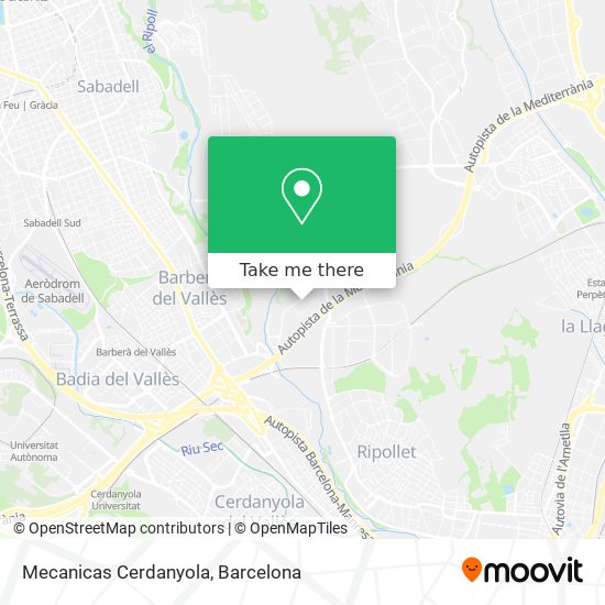 Mecanicas Cerdanyola map