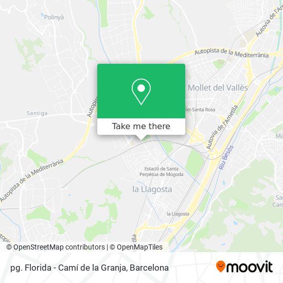 pg. Florida - Camí de la Granja map