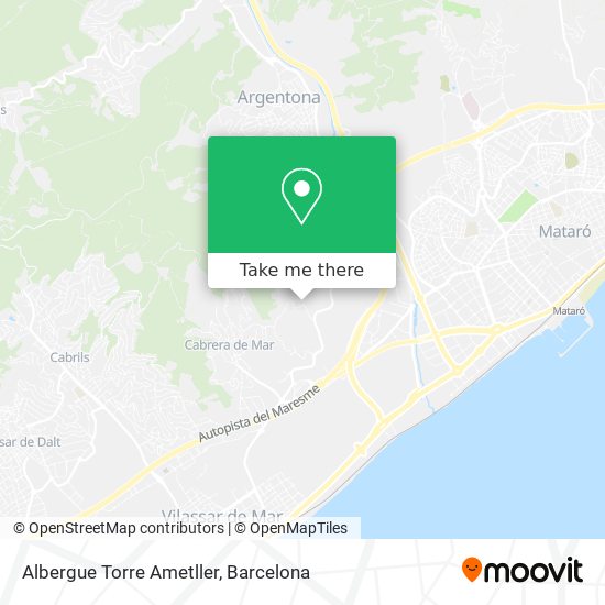 Albergue Torre Ametller map