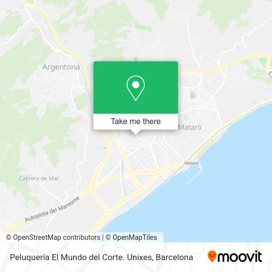 mapa Peluquería El Mundo del Corte. Unixes