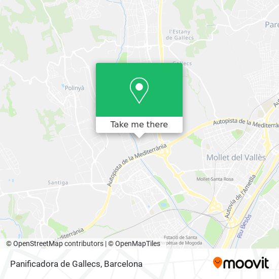 Panificadora de Gallecs map