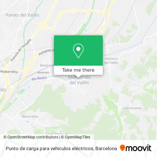 Punto de carga para vehículos eléctricos map