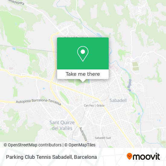 Parking Club Tennis Sabadell map