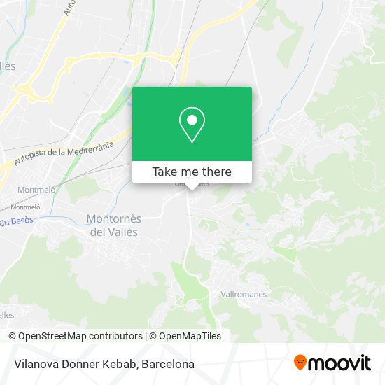 Vilanova Donner Kebab map