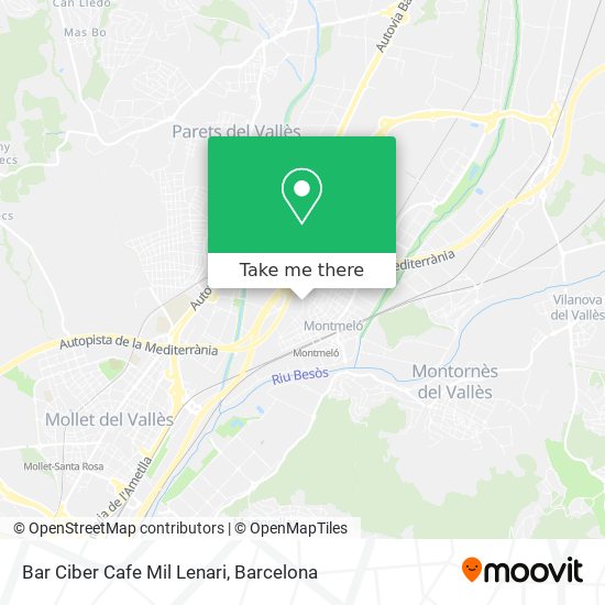 Bar Ciber Cafe Mil Lenari map