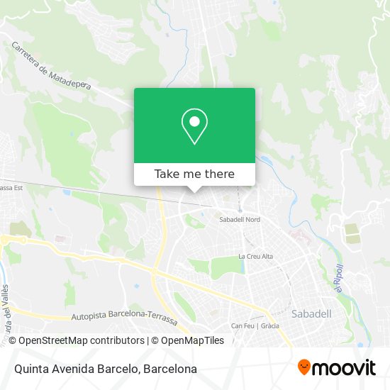 Quinta Avenida Barcelo map