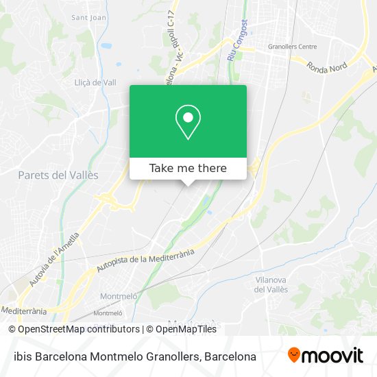 ibis Barcelona Montmelo Granollers map