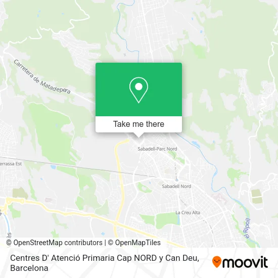 Centres D' Atenció Primaria Cap NORD y Can Deu map