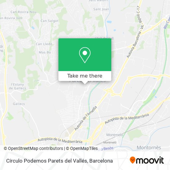 Círculo Podemos Parets del Vallés map