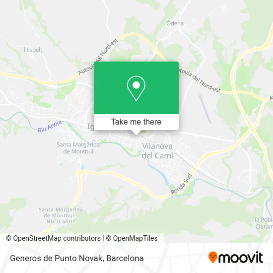 Generos de Punto Novak map