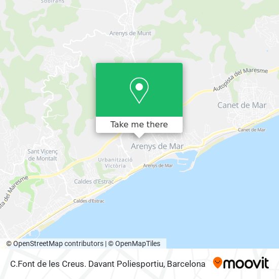 C.Font de les Creus. Davant Poliesportiu map