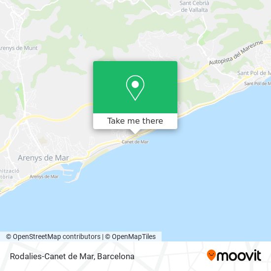 Rodalies-Canet de Mar map