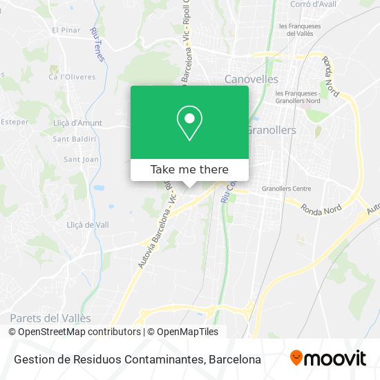 Gestion de Residuos Contaminantes map