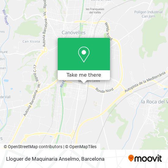 mapa Lloguer de Maquinaria Anselmo