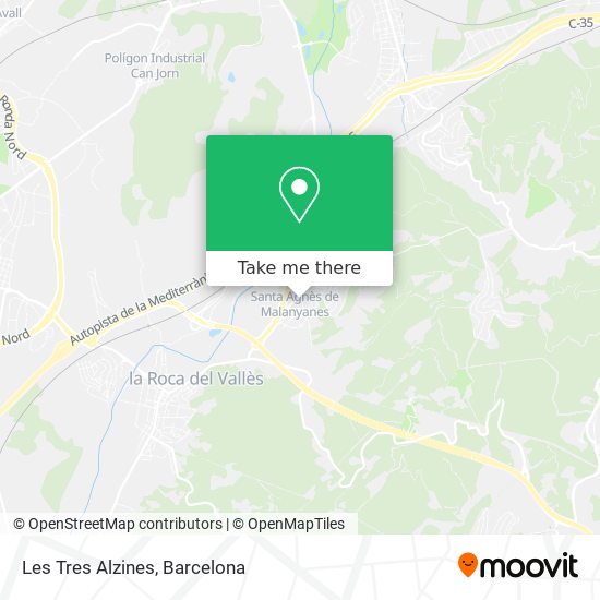 Les Tres Alzines map