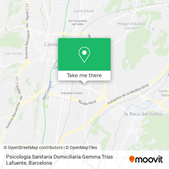 Psicología Sanitaria Domiciliaria Gemma Trías Lafuente map