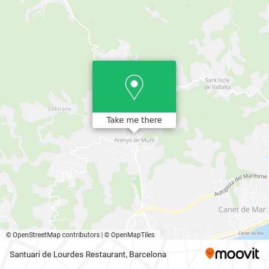 Santuari de Lourdes Restaurant map