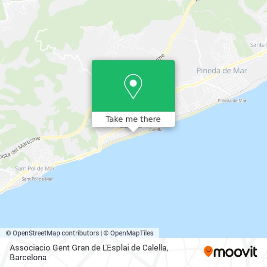 Associacio Gent Gran de L'Esplai de Calella map