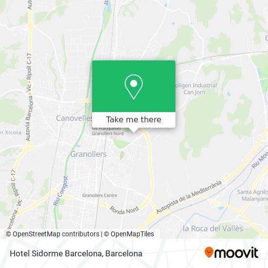 Hotel Sidorme Barcelona map