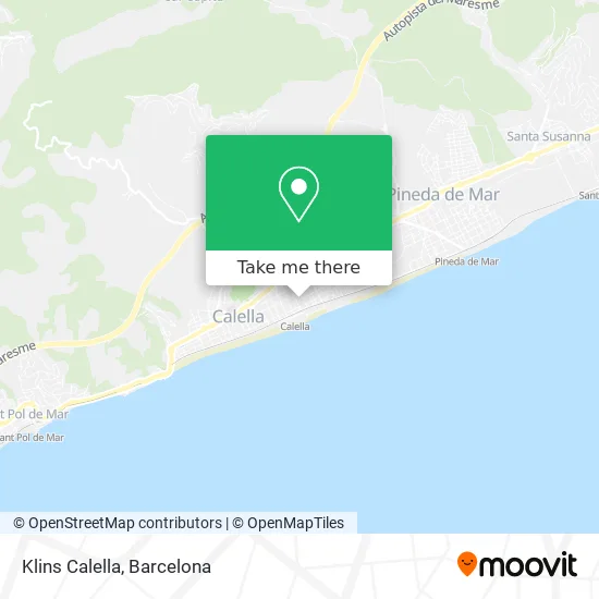 Klins Calella map