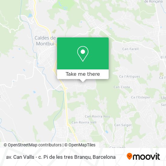 av. Can Valls - c. Pi de les tres Branqu map