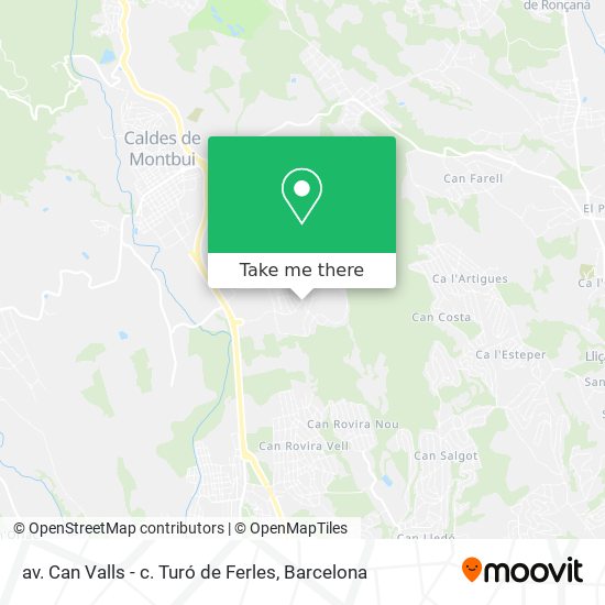 av. Can Valls - c. Turó de Ferles map