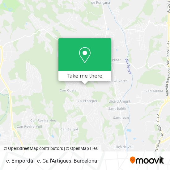 c. Empordà - c. Ca l'Artigues map