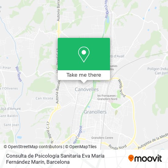 Consulta de Psicología Sanitaria Eva María Fernández Marín map
