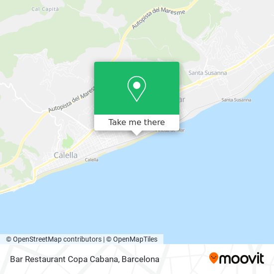 Bar Restaurant Copa Cabana map