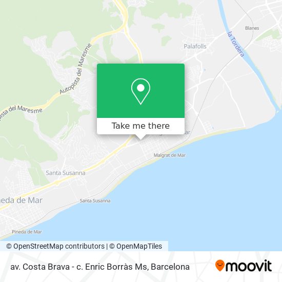 av. Costa Brava - c. Enric Borràs Ms map