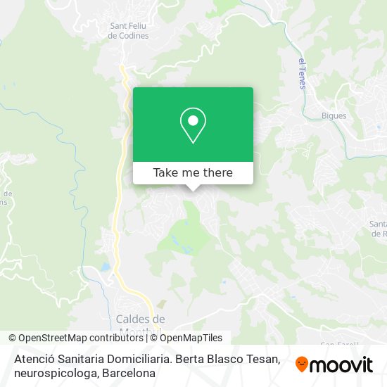 Atenció Sanitaria Domiciliaria. Berta Blasco Tesan, neurospicologa map