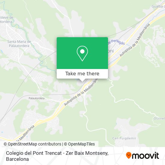 Colegio del Pont Trencat - Zer Baix Montseny map