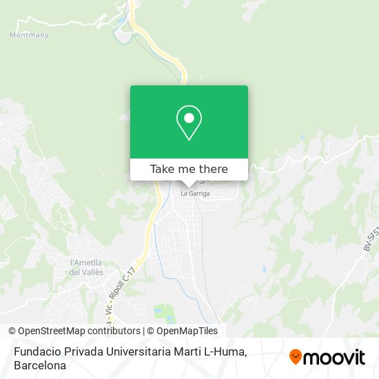 Fundacio Privada Universitaria Marti L-Huma map