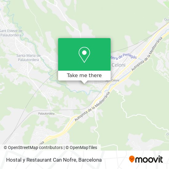 mapa Hostal y Restaurant Can Nofre