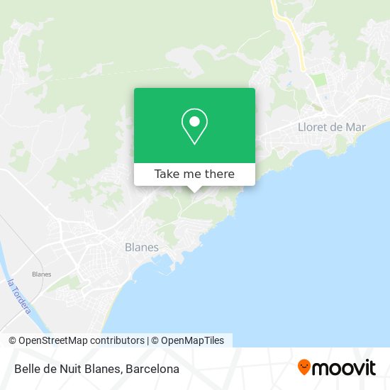 mapa Belle de Nuit Blanes