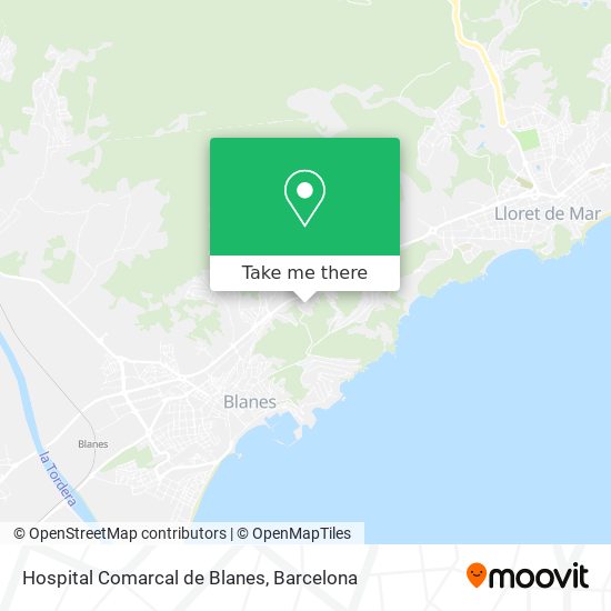 mapa Hospital Comarcal de Blanes