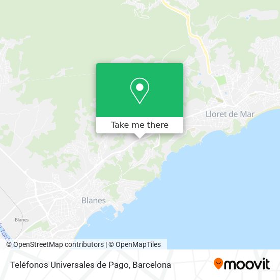 mapa Teléfonos Universales de Pago