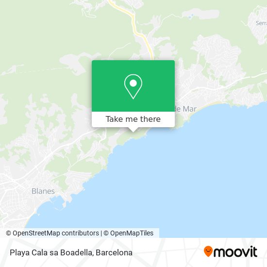 mapa Playa Cala sa Boadella