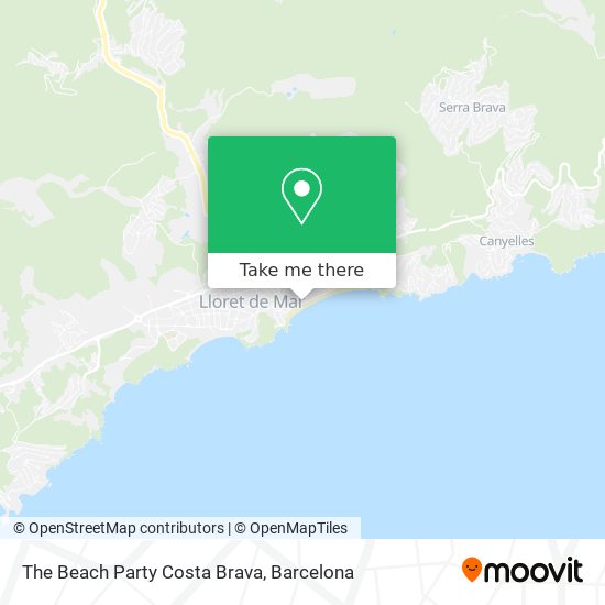 The Beach Party Costa Brava map