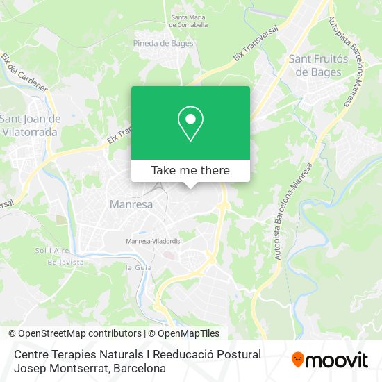Centre Terapies Naturals I Reeducació Postural Josep Montserrat map